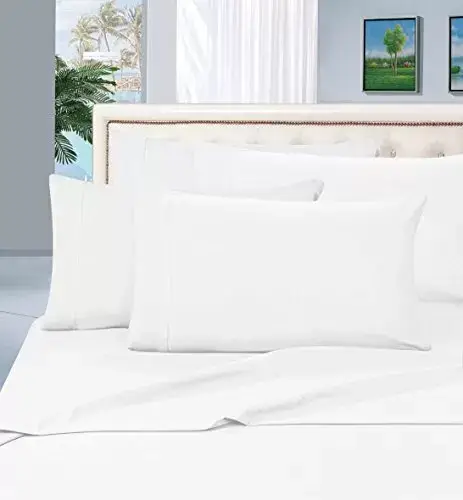 Wrinkle Resistant Luxury 6 pcs Bed Sheet Set 1500 Thread Count Egyptian Quality Silky Soft
