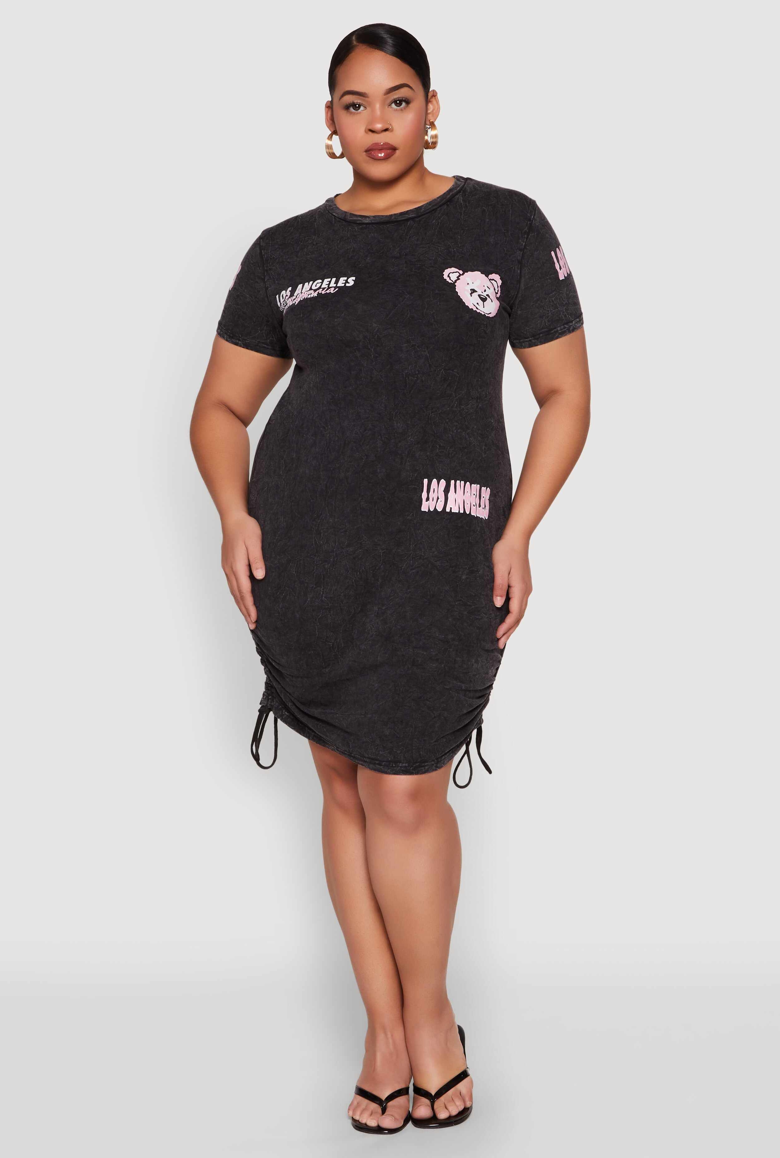 Plus Size Los Angeles California Bear T Shirt Dress
