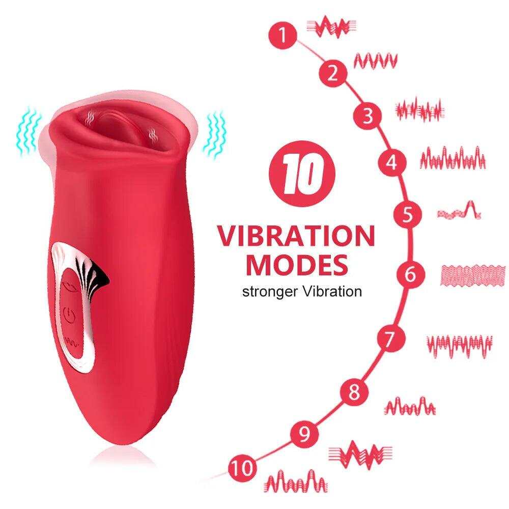 Tongue-Licking & Biting Mouth Vibrator – Multi-Frequency Jumping Egg for Women