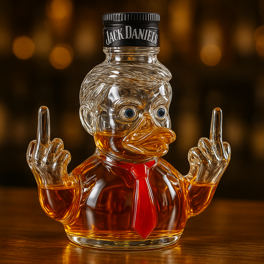 Funny Middle Finger Whiskey Bottle