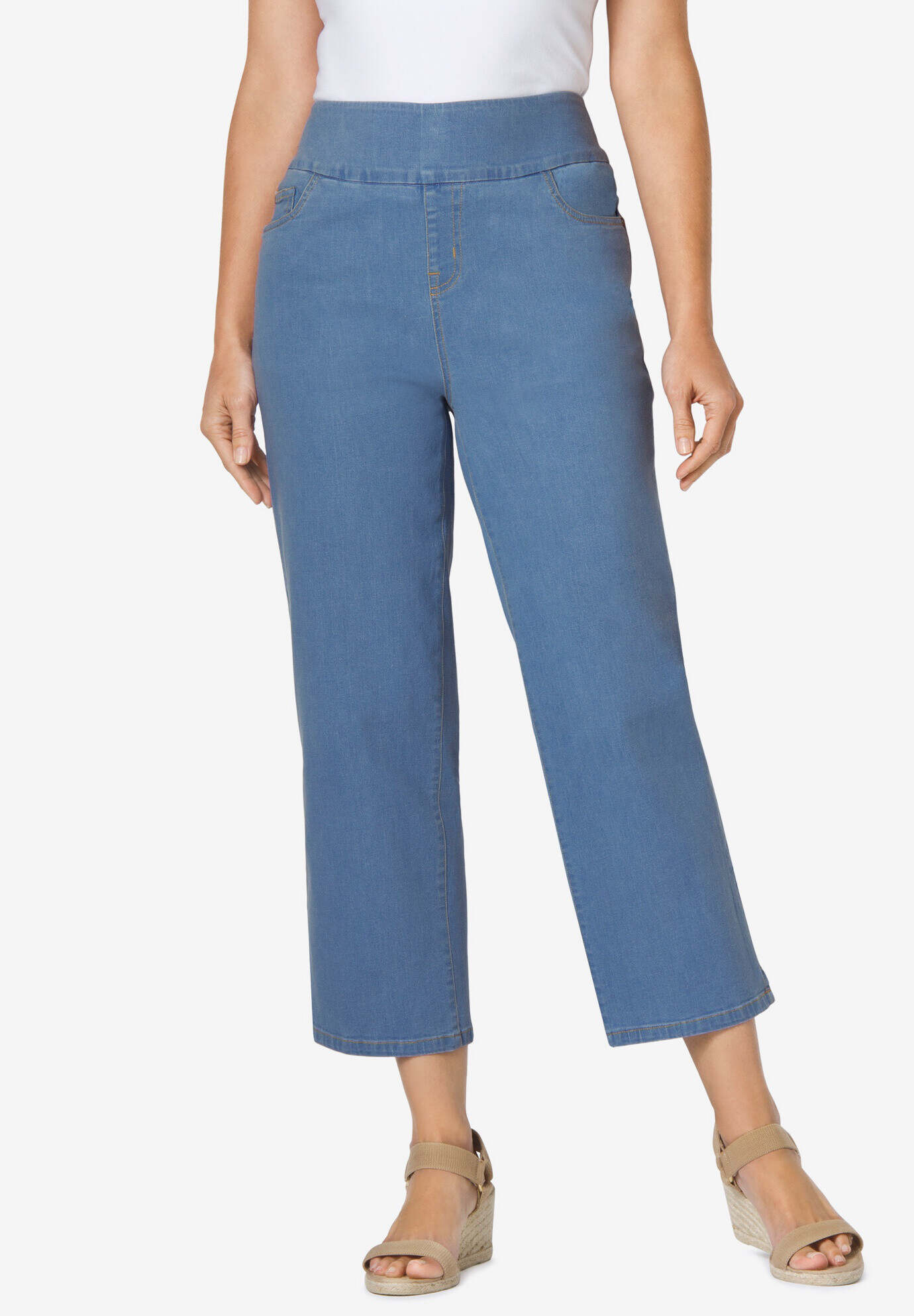 Flex-Fit Pull-On Denim Capri