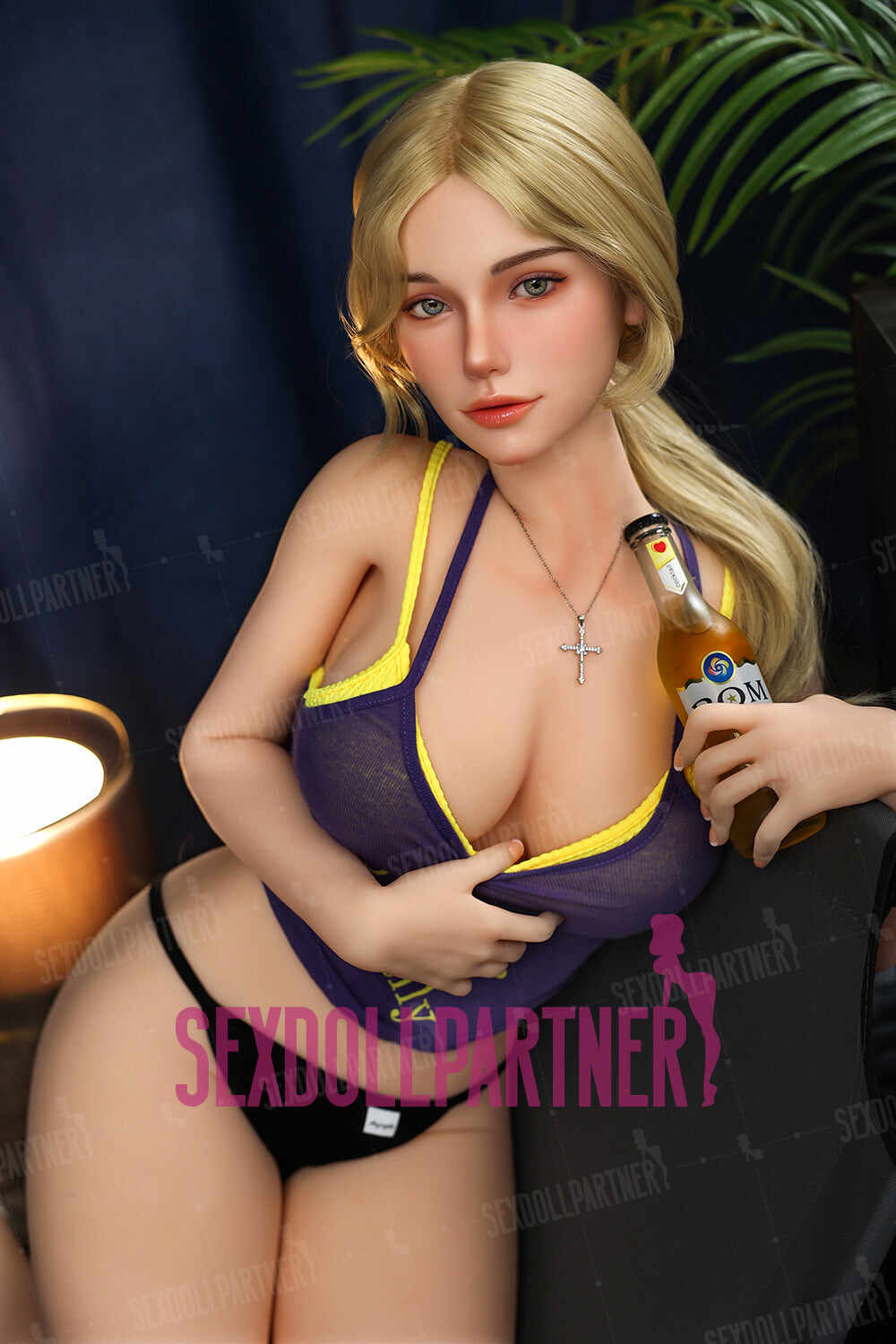 EU Stock - RIDMII Unique Design Nyx 5ft38/ 164cm 1129E ROS Soft Silicone Head + TPE Body Blonde Female Adult Blowjob Sex Doll Free 2nd Head