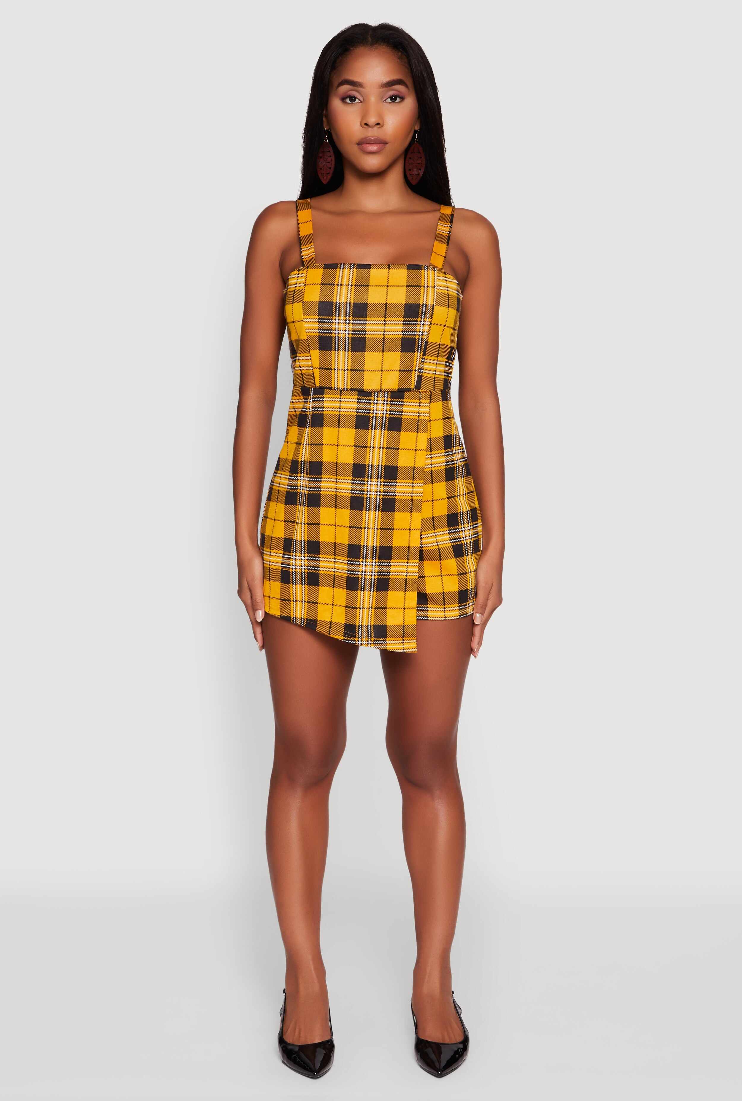 Tartan Plaid Sleeveless Romper