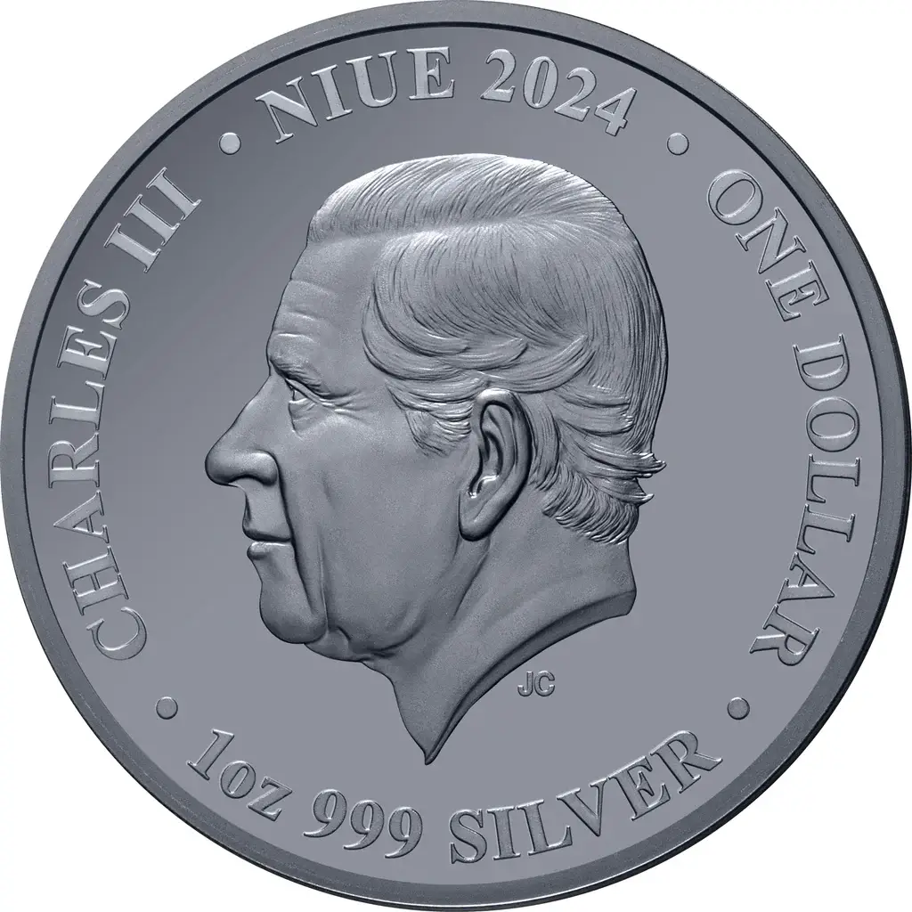 Australia at Night 2024 $1 Red-eyed Tree Frog 1oz Silver Black Proof Coin