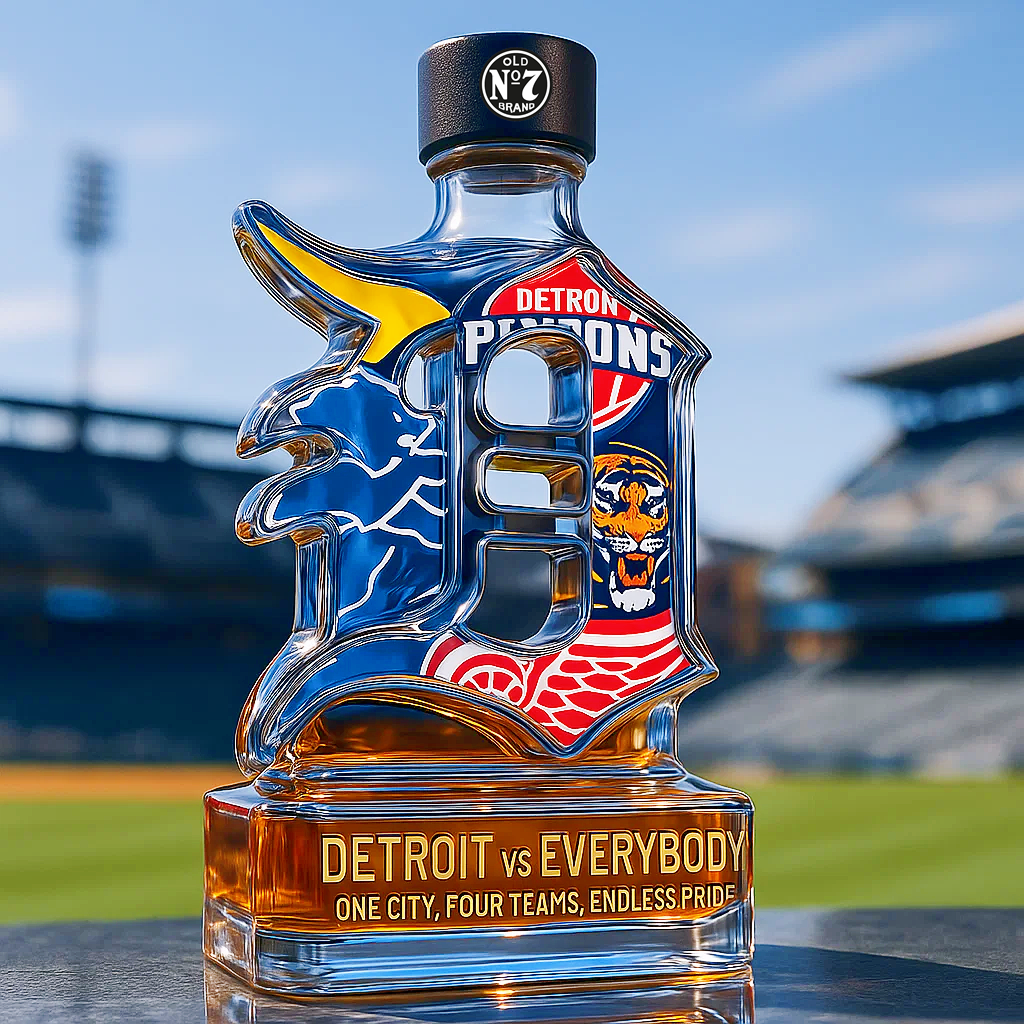 Detroit Proud Legacy Whiskey Bottle