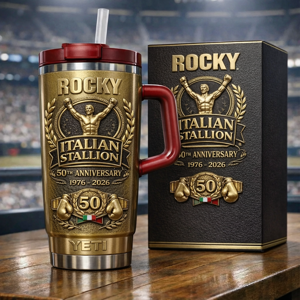 Rocky Italian Stallion 50th Anniversary YETI Tumbler