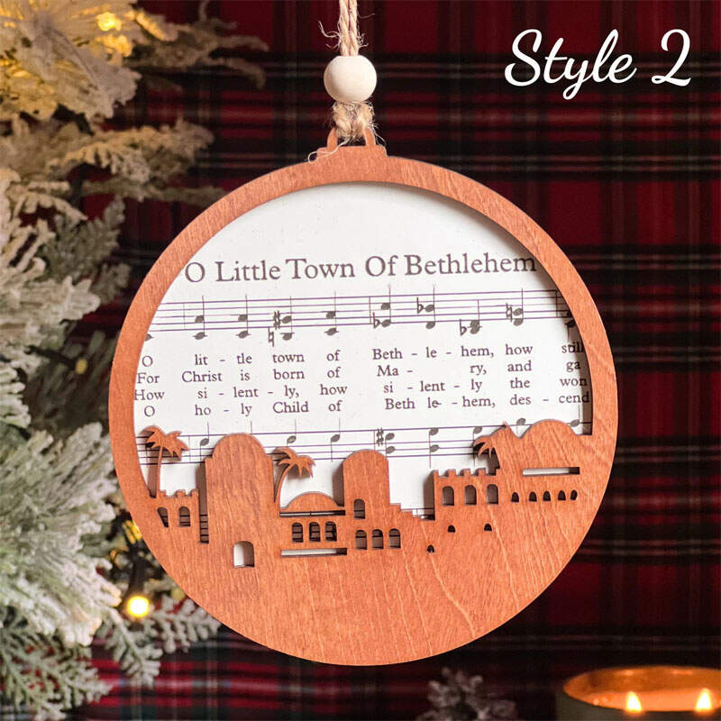 Music Sheet Nativity Ornament