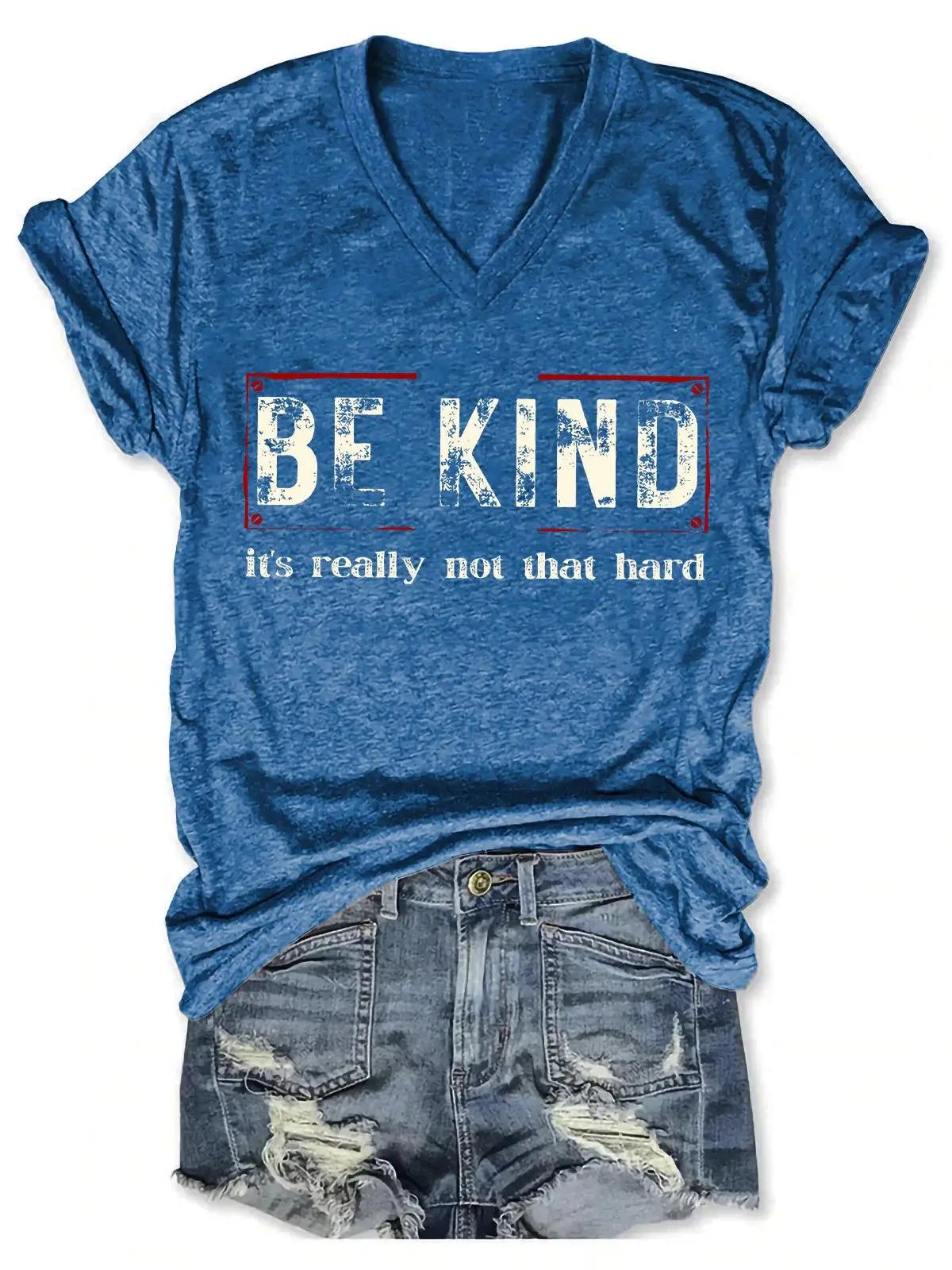 Be Kind It's Really Not That Hard Art Print Casual T-shirt