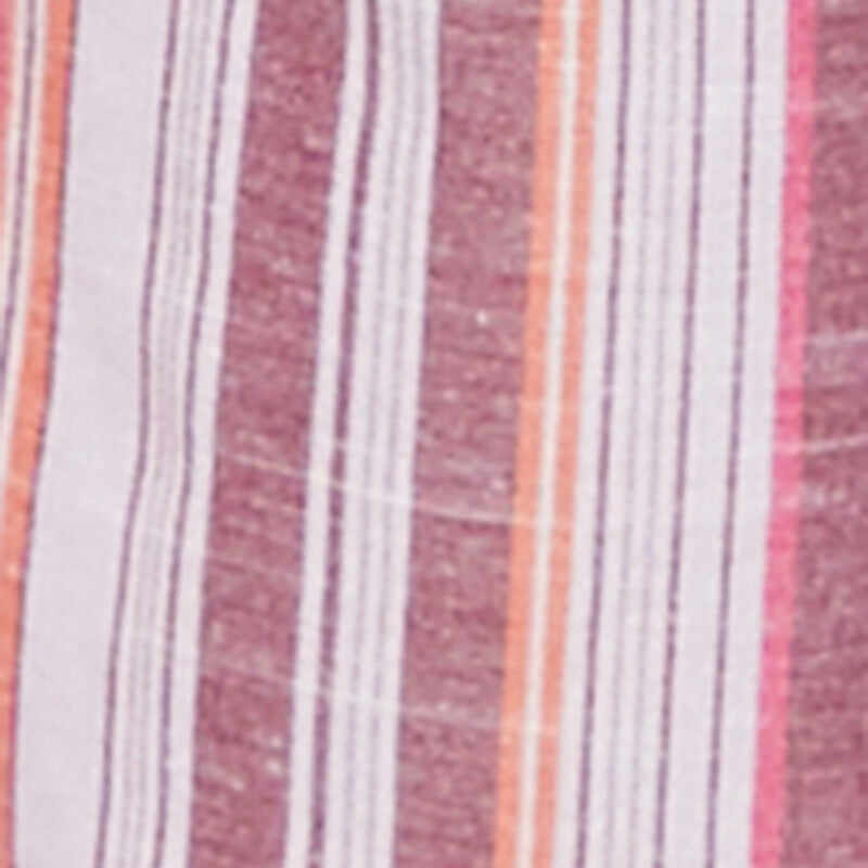 Plus Size Striped Wood Beaded Trim Jumpsuit