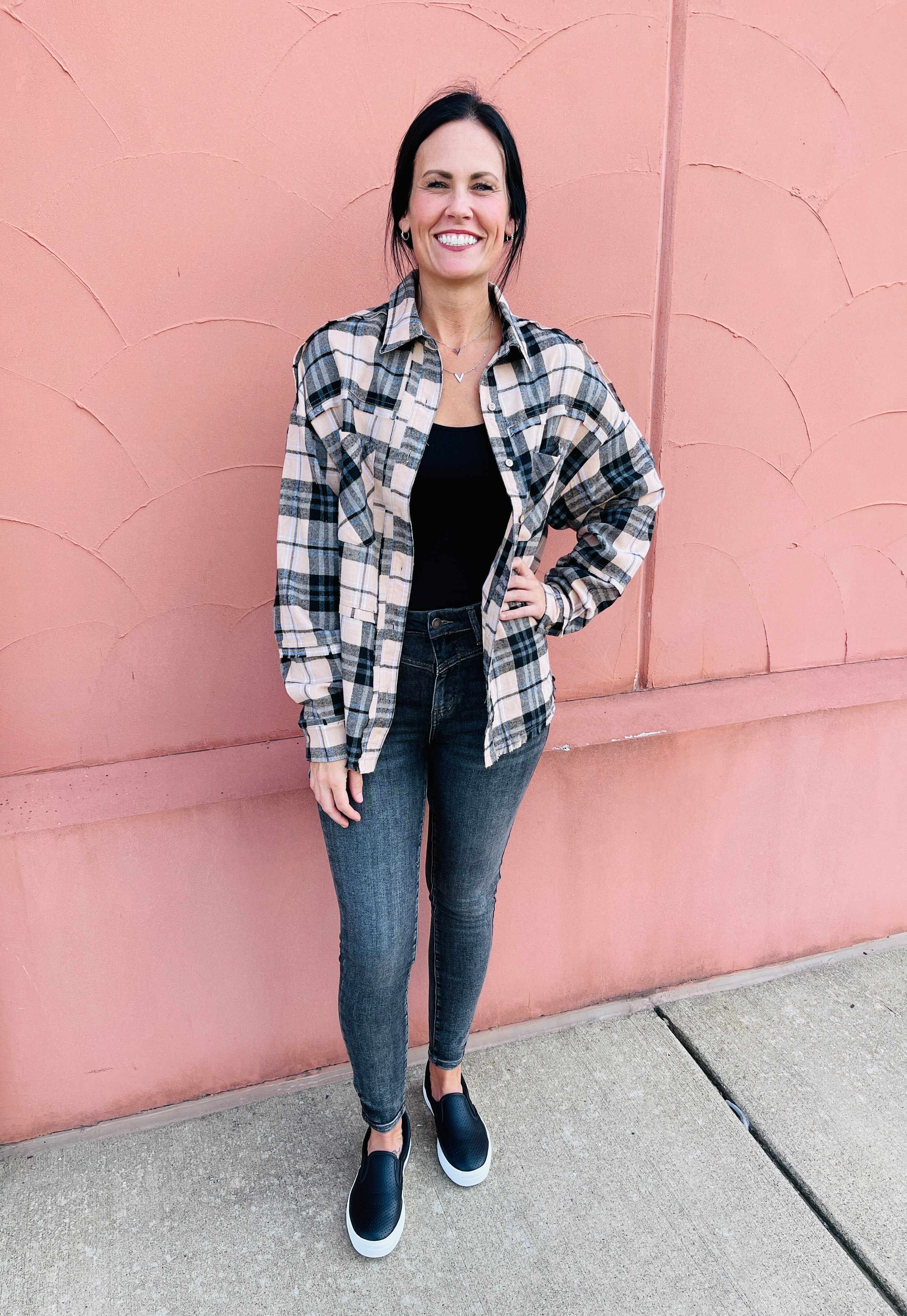 RESTOCK! Plus/Reg Shades of Grey Skinny Jeans