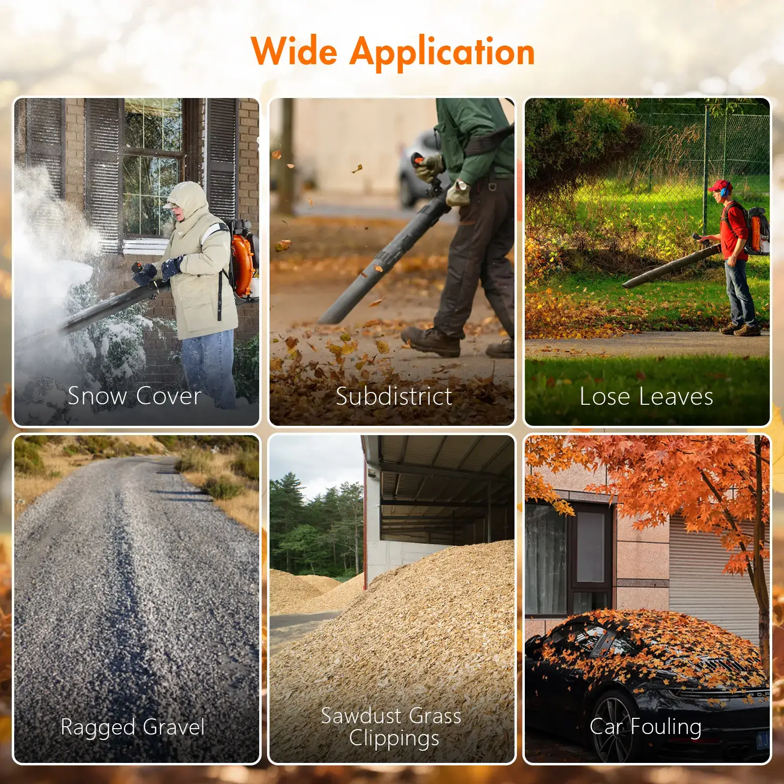 75.6cc Gas Leaf Blower Backpack 847 CFM 236 MPH 2-Cycle Ergonomic & 52cc Gas Backpack Leaf Blower 2-Stroke Engine 768 CFM 216 MPH & 25.4CC Gas Leaf Blower Handheld 432CFM 180MPH Harness System Low Vibration Powerful Lawn Yard Care Blower