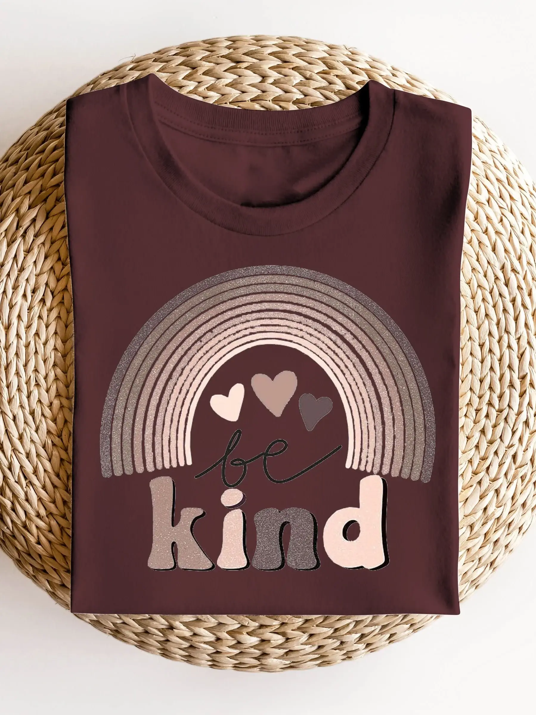 Love Pink Rainbow Be Kind Suicide Prevention Mental Print T-shirt