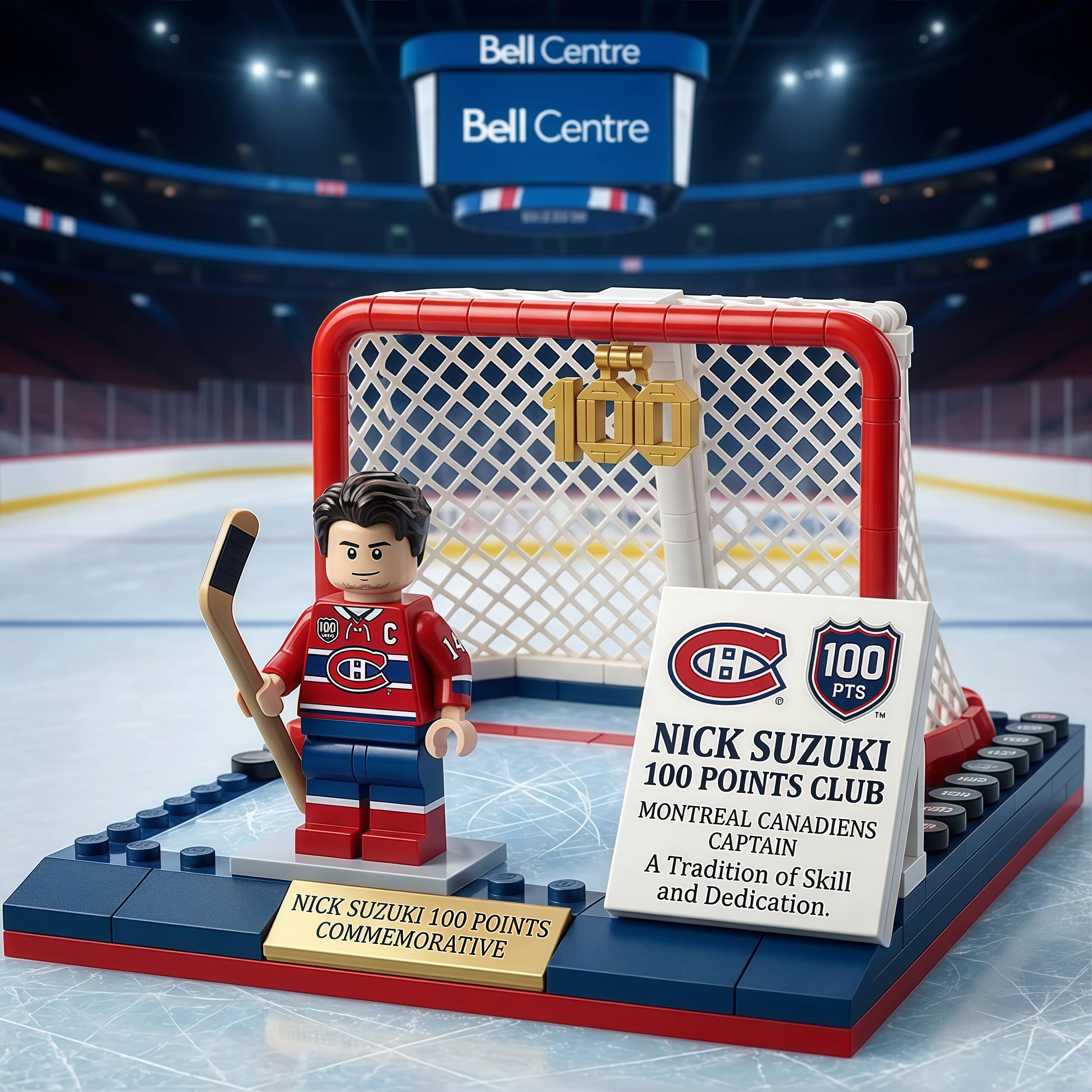 🏒 Nick Suzuki 100 Points Commemorative Set – Habs Legend, Forever Immortalized! 🏆