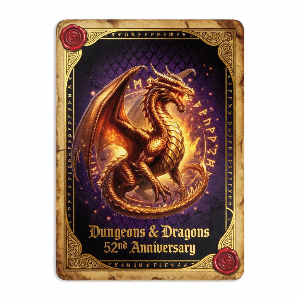 Dungeons & Dragons 52nd Anniversary Commemorative Playing Cards!