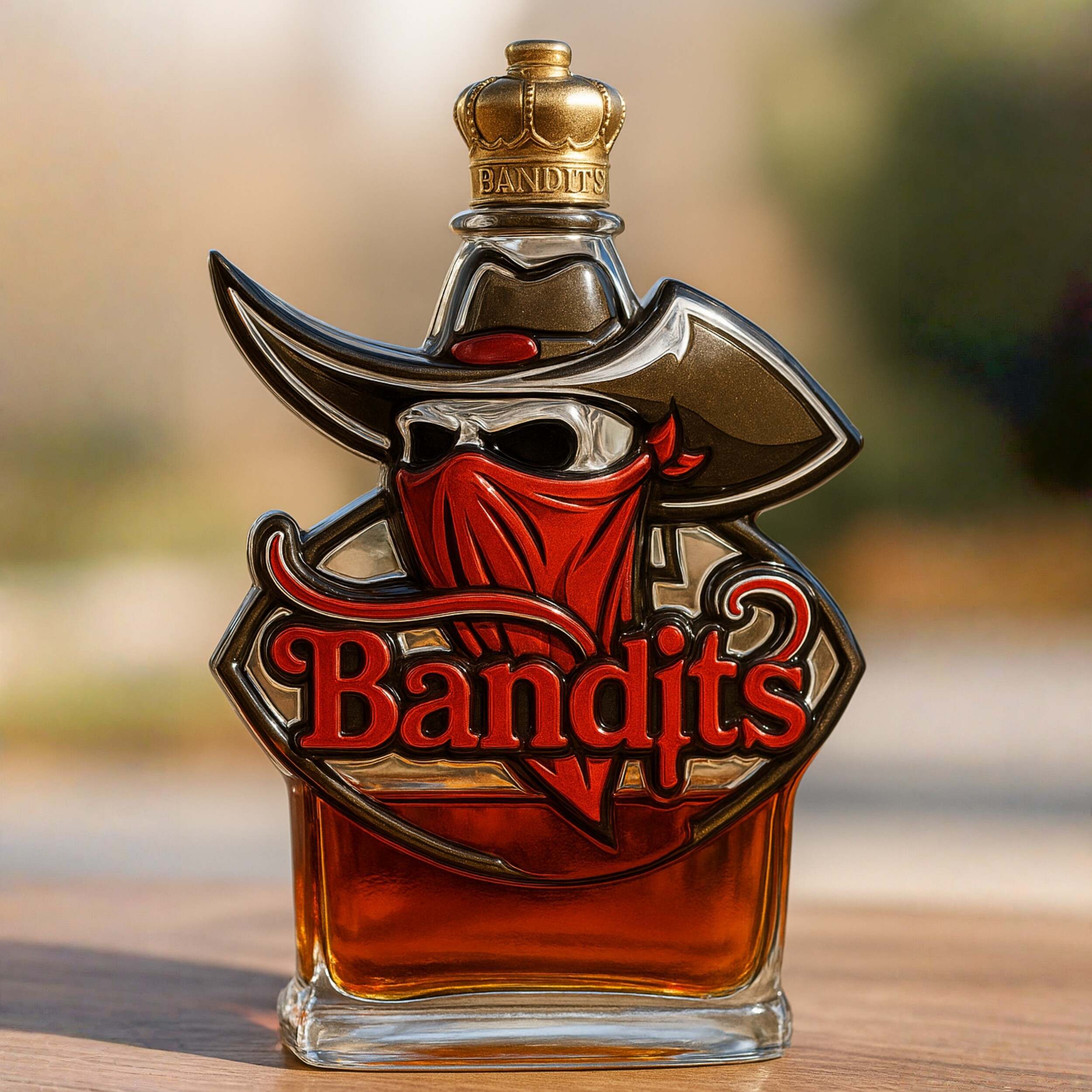 Tampa Bay Bandits Whiskey Bottle