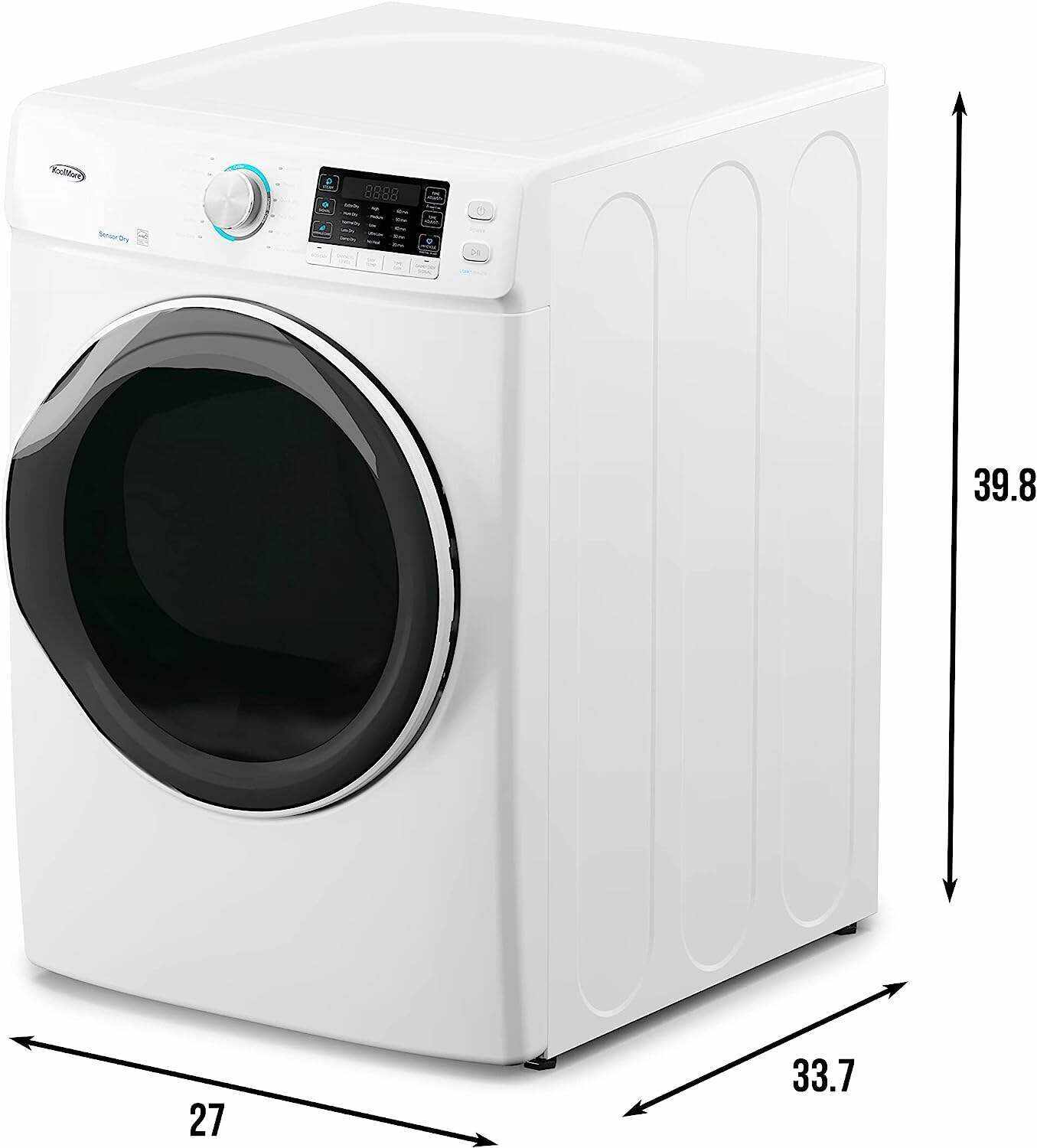 Front Load Machine, 2.7 Cu. Ft, Space Saving Unit with 20-Minute Quick, 12 Washing Cycles, Quiet Inverter Motor [120V], Medium (24