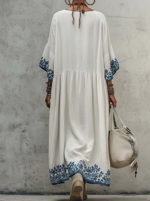 🔥Summer Arrivals🌟Retro Floral Print Cozy Vacation Dress