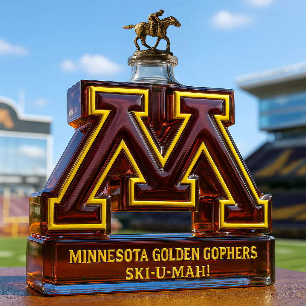 Minnesota Golden Gophers Limited-Edition Whiskey Bottle