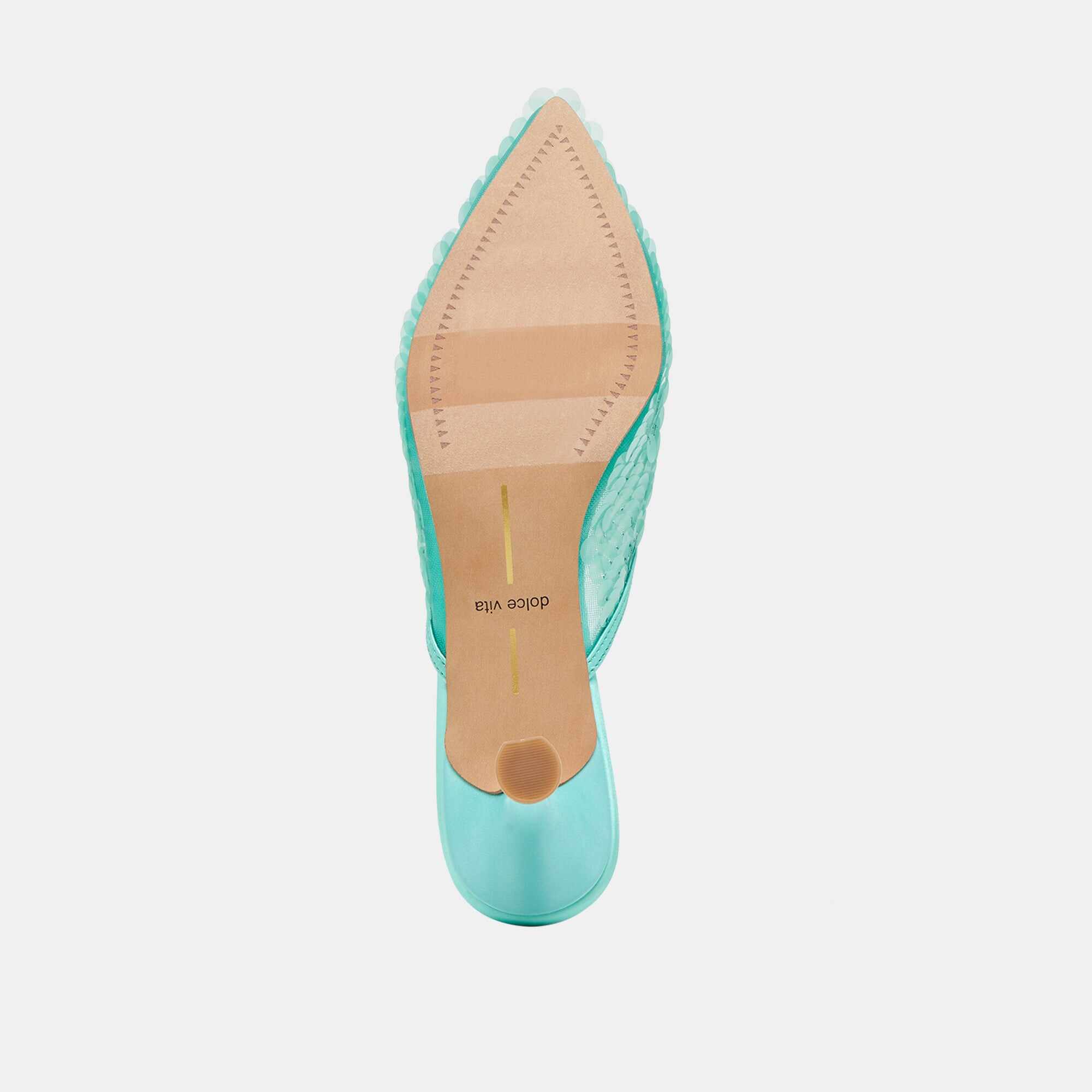 CLEO SEQUIN HEELS AQUA SEQUIN