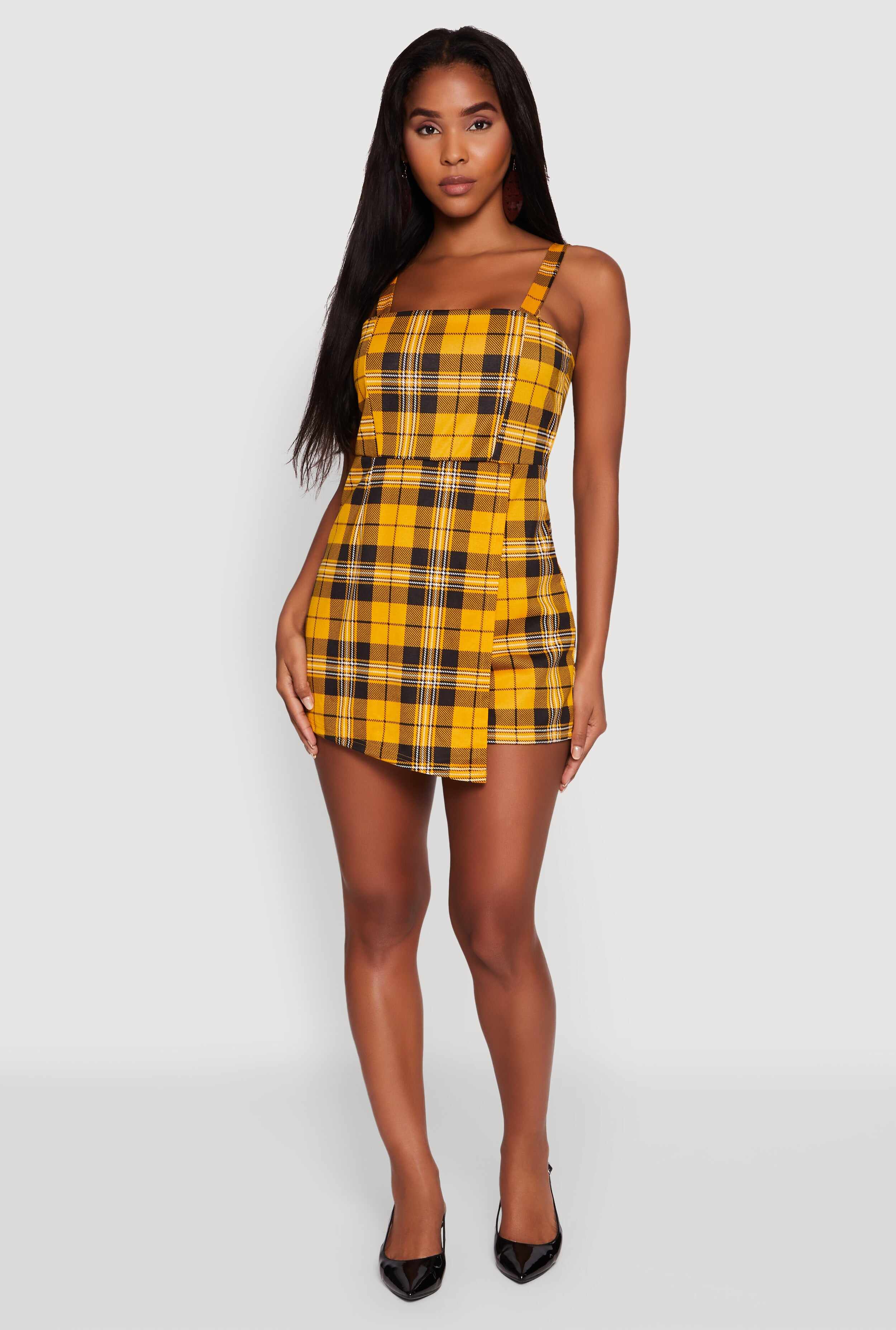 Tartan Plaid Sleeveless Romper