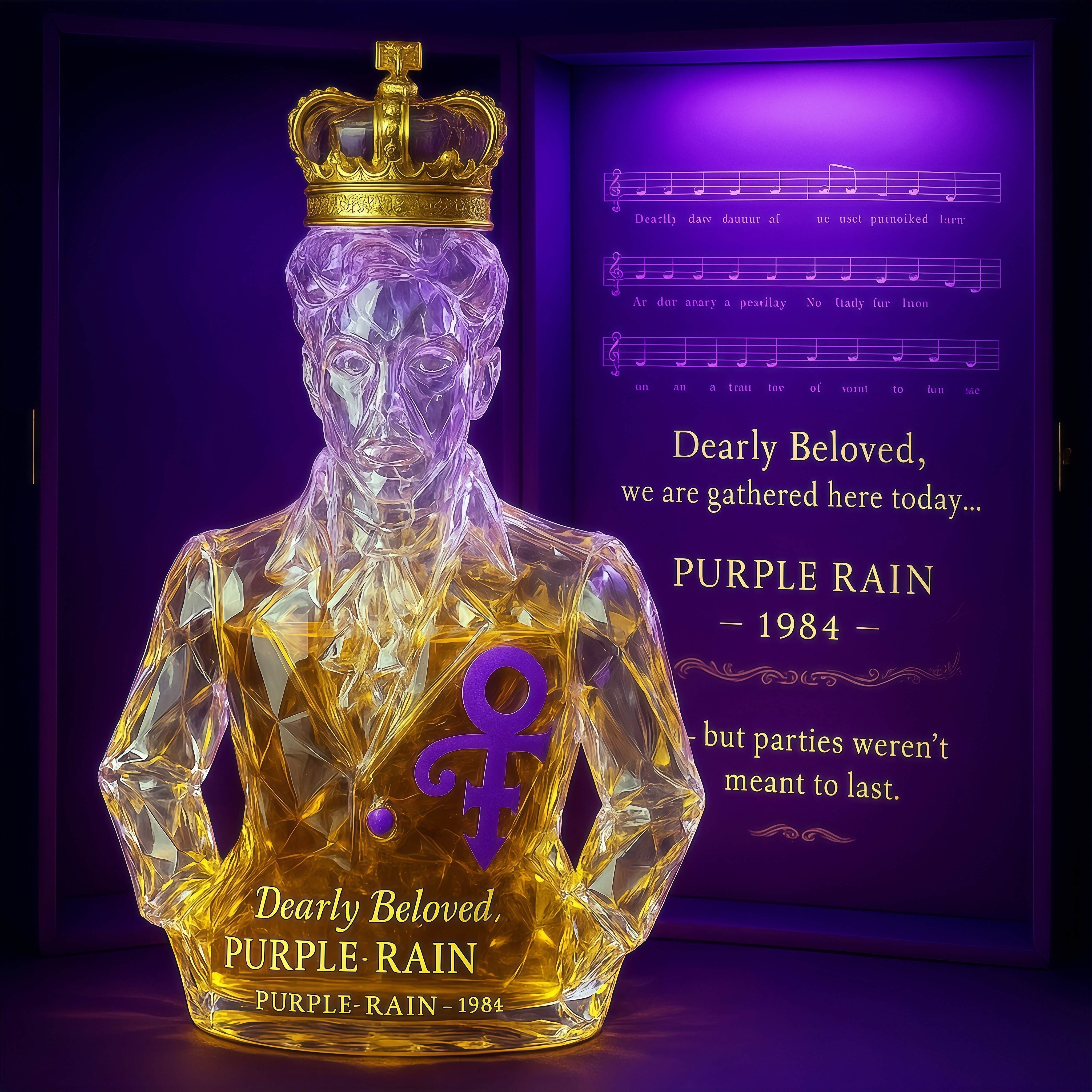 Prince Crown Decanter – Purple Rain 1984 Collector’s Edition
