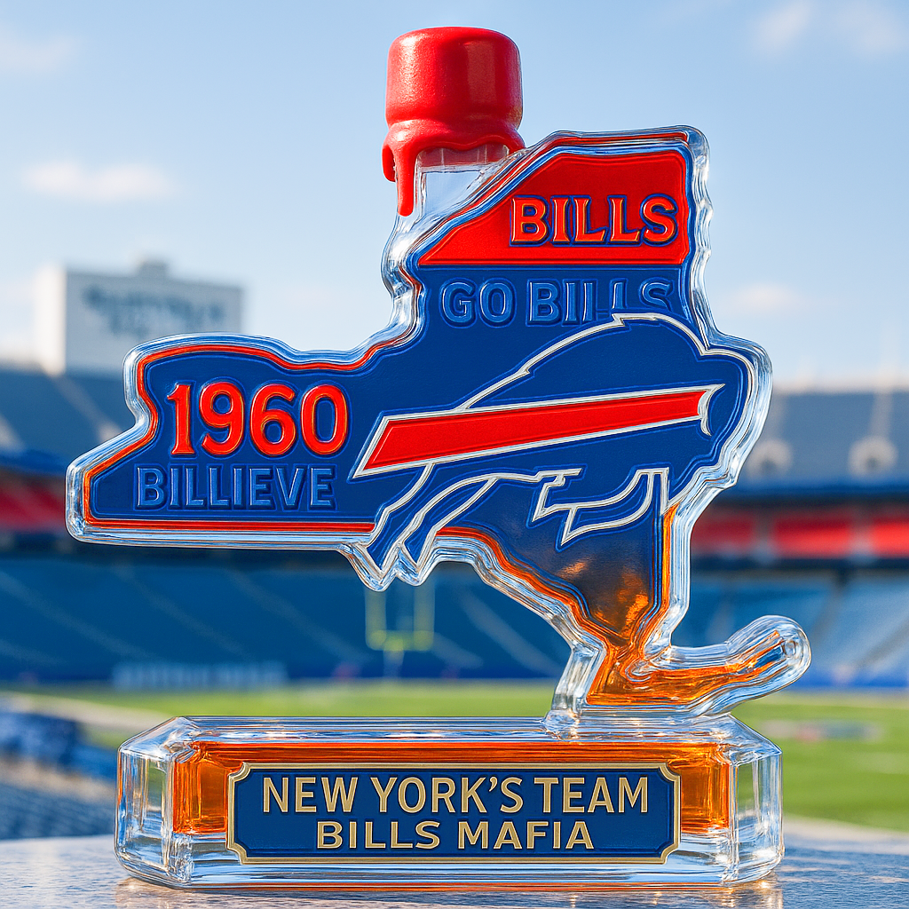 The home state of the Buffalo Bills Whisky Bottle