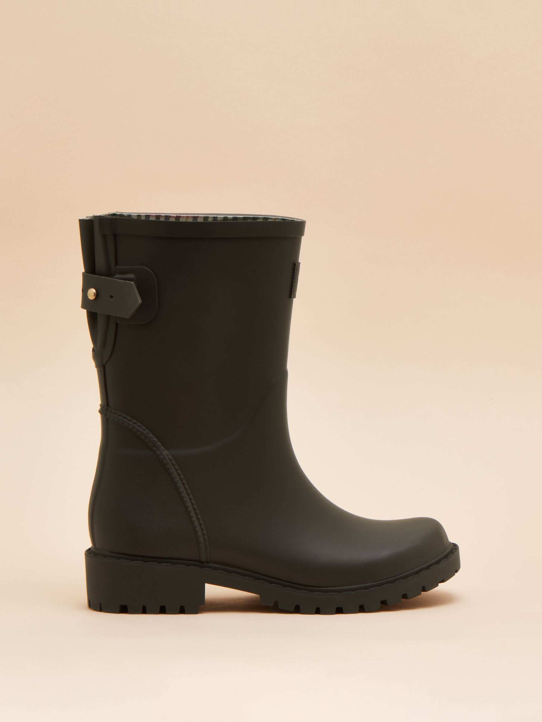 Wistow Black Adjustable Mid Calf Wellies