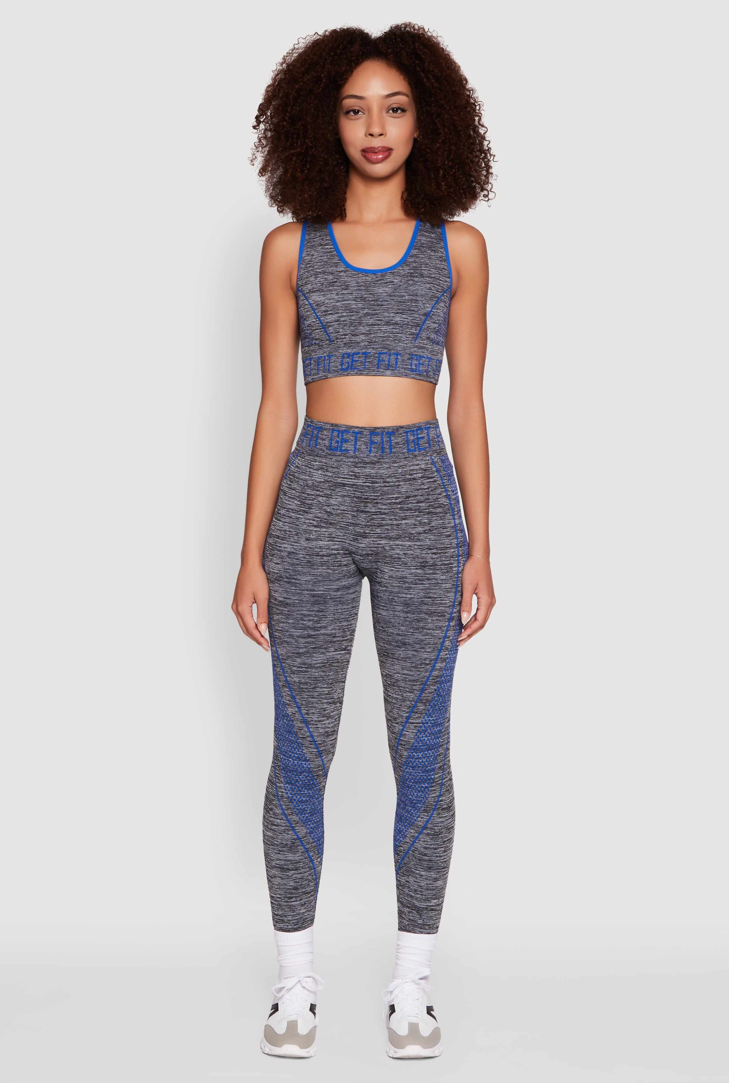 Seamless Get Fit Graphic Cropped Racerback Tank Top