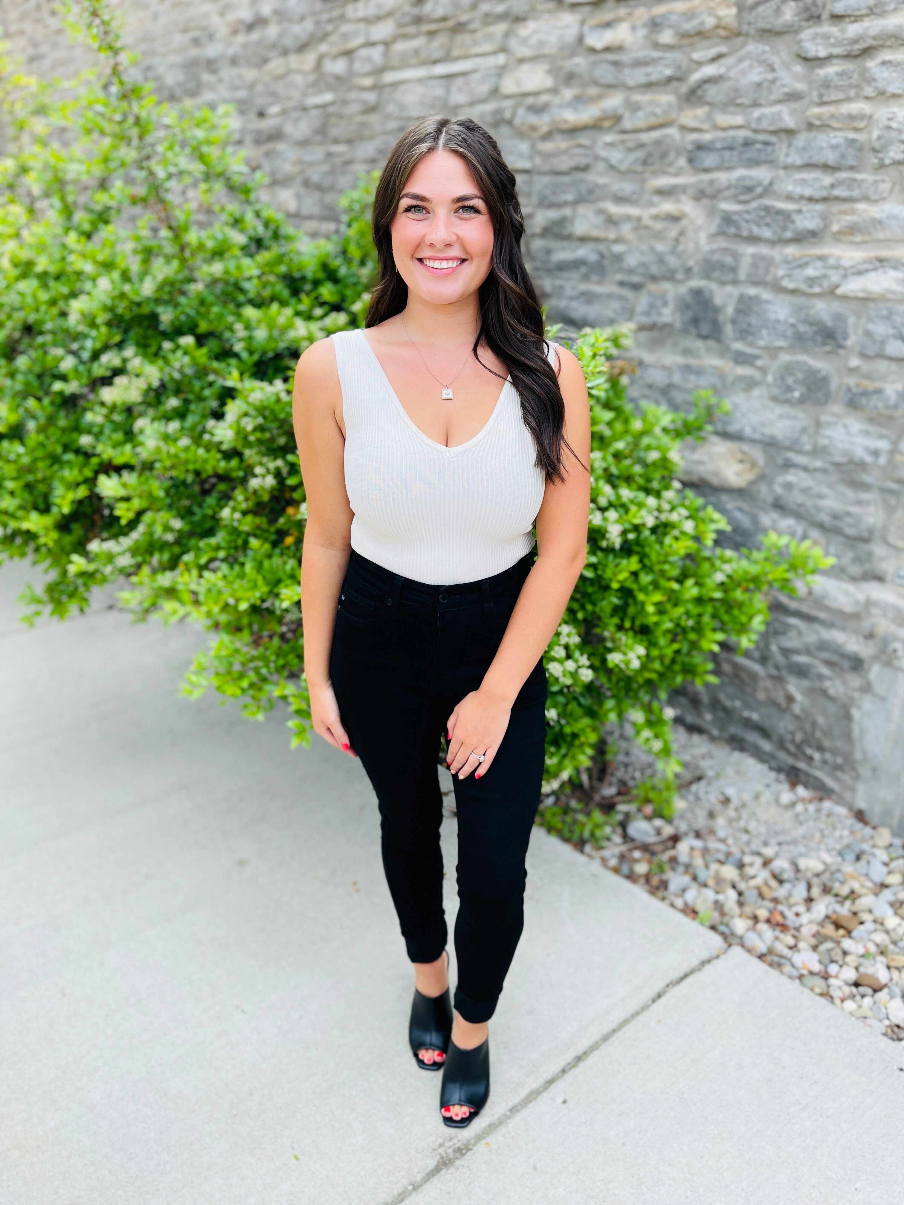 MARKDOWNS! Tummy Control Black Skinny Jeans in Reg/Curvy Fifth Restock!