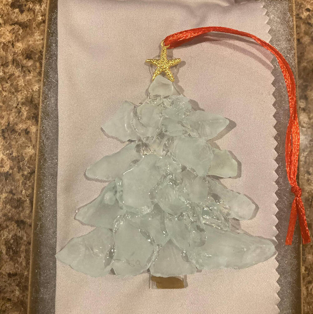 Beach Sea Glass Christmas Tree Ornament