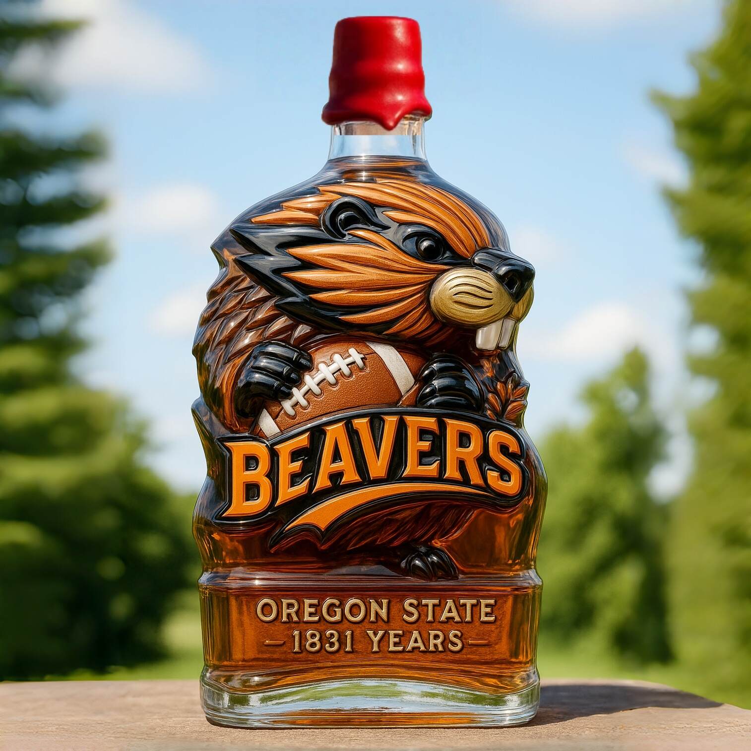 Beavers 132nd Anniversary Whiskey Bottle