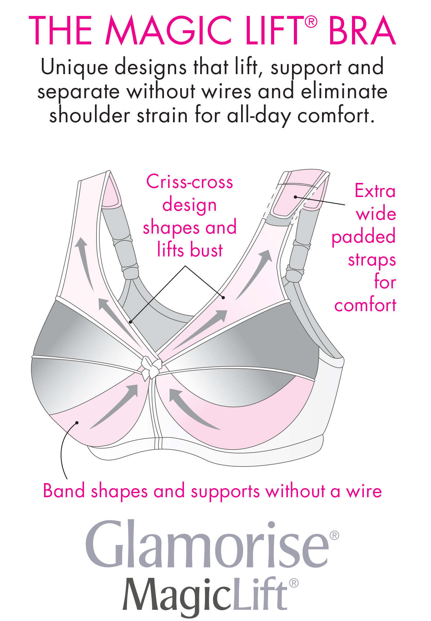 Glamorise® Magic Lift® Support Wireless Bra 1000