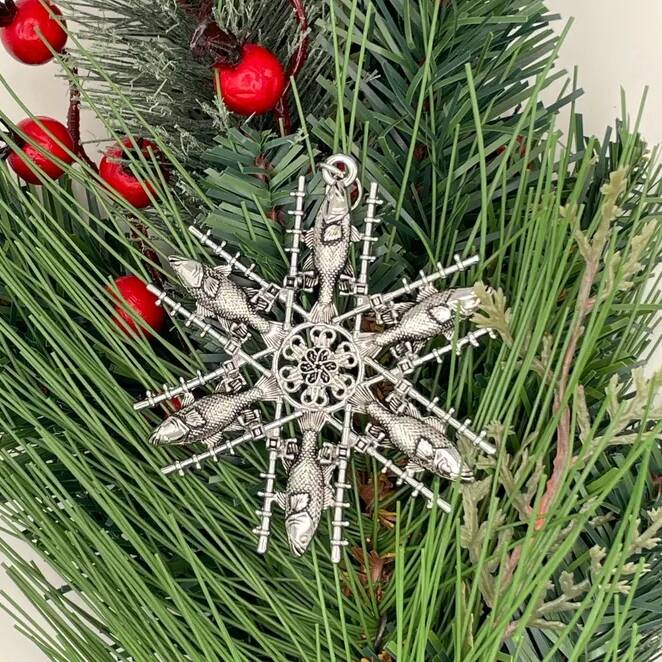 Fishing Snowflake Ornament