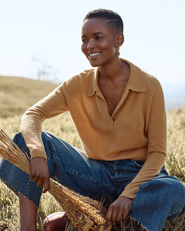 Cashmere Polo Sweater