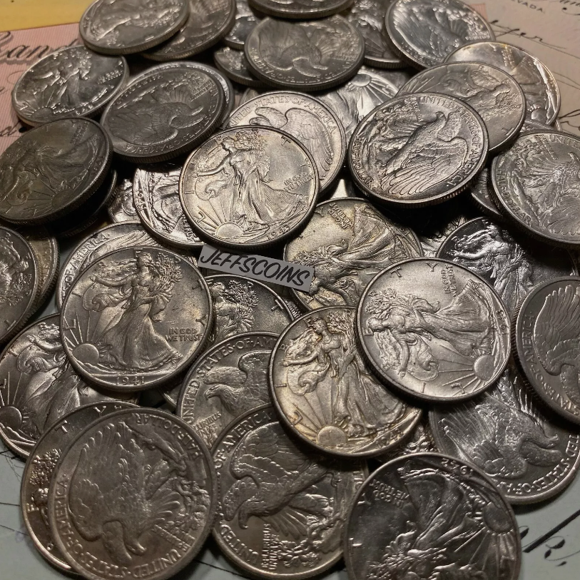 🔥【Complete Set】1916-1947 Walking Liberty Half Dollar Set - 20PC💰 Free Shipping & Quality Assurance