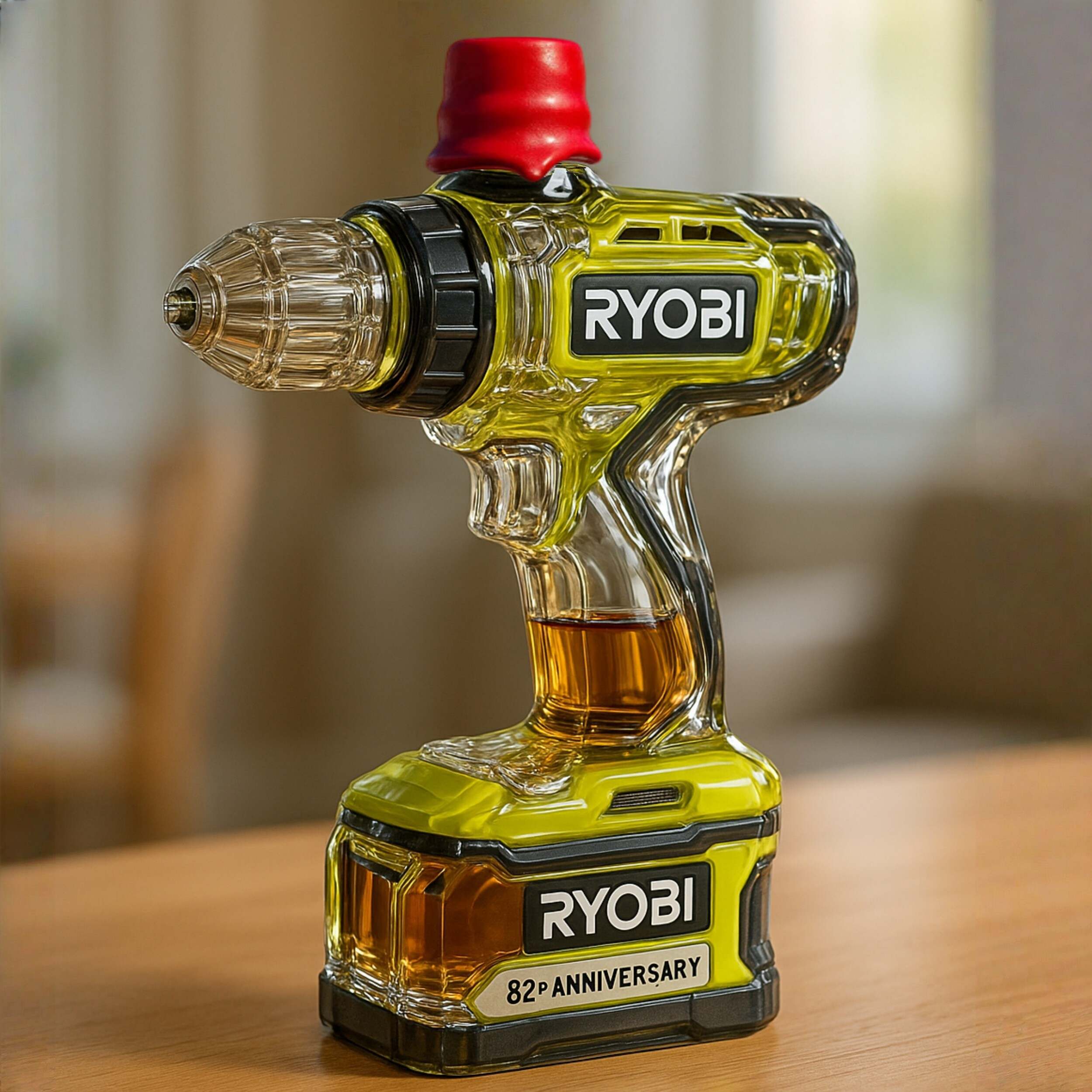 Ryobi Electric Drill 82nd Anniversary Whiskey Bottle