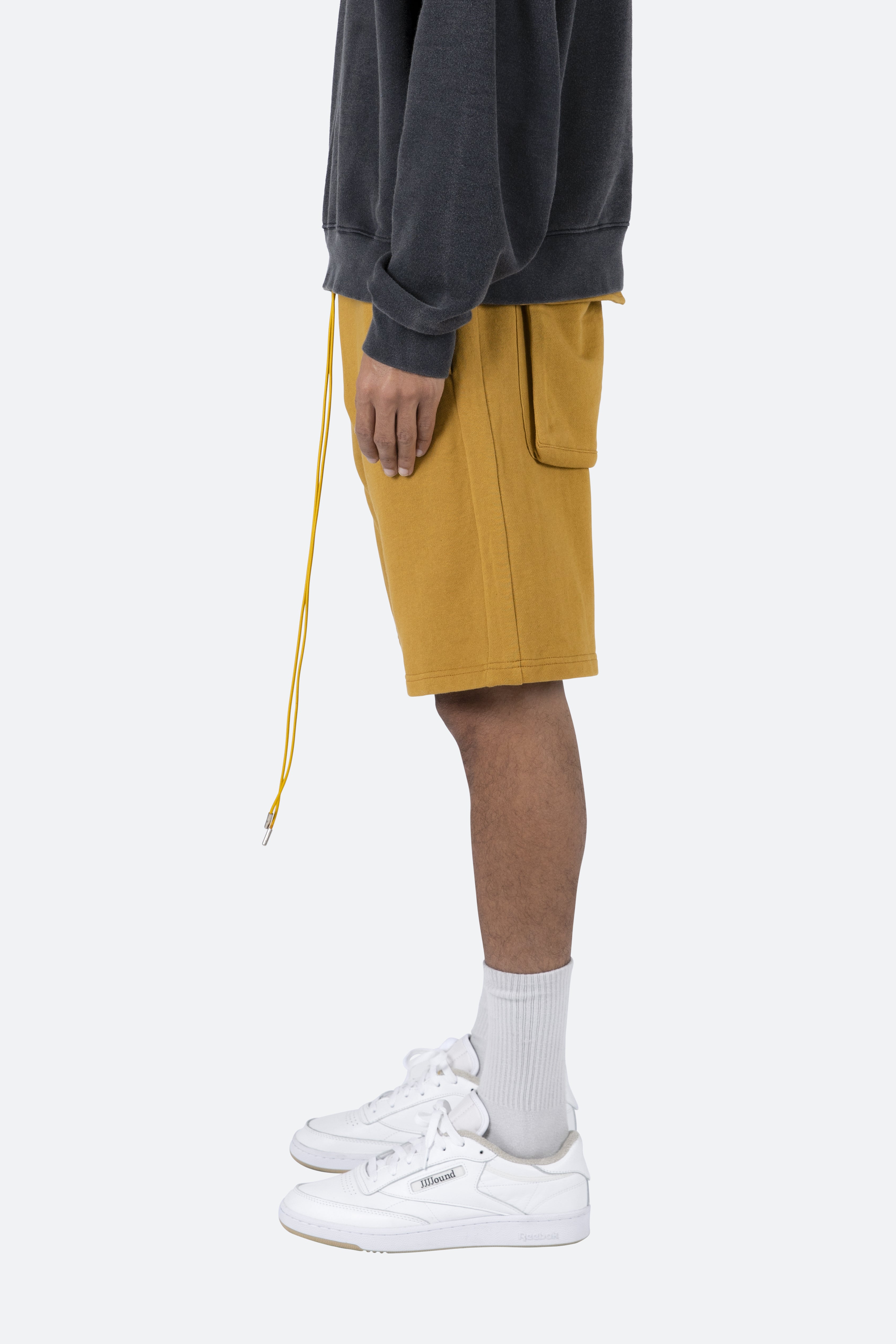 Flap Pocket Sweatshorts - Mustard