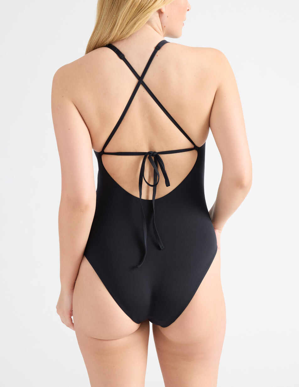 High Neck One Piece Swimsuit