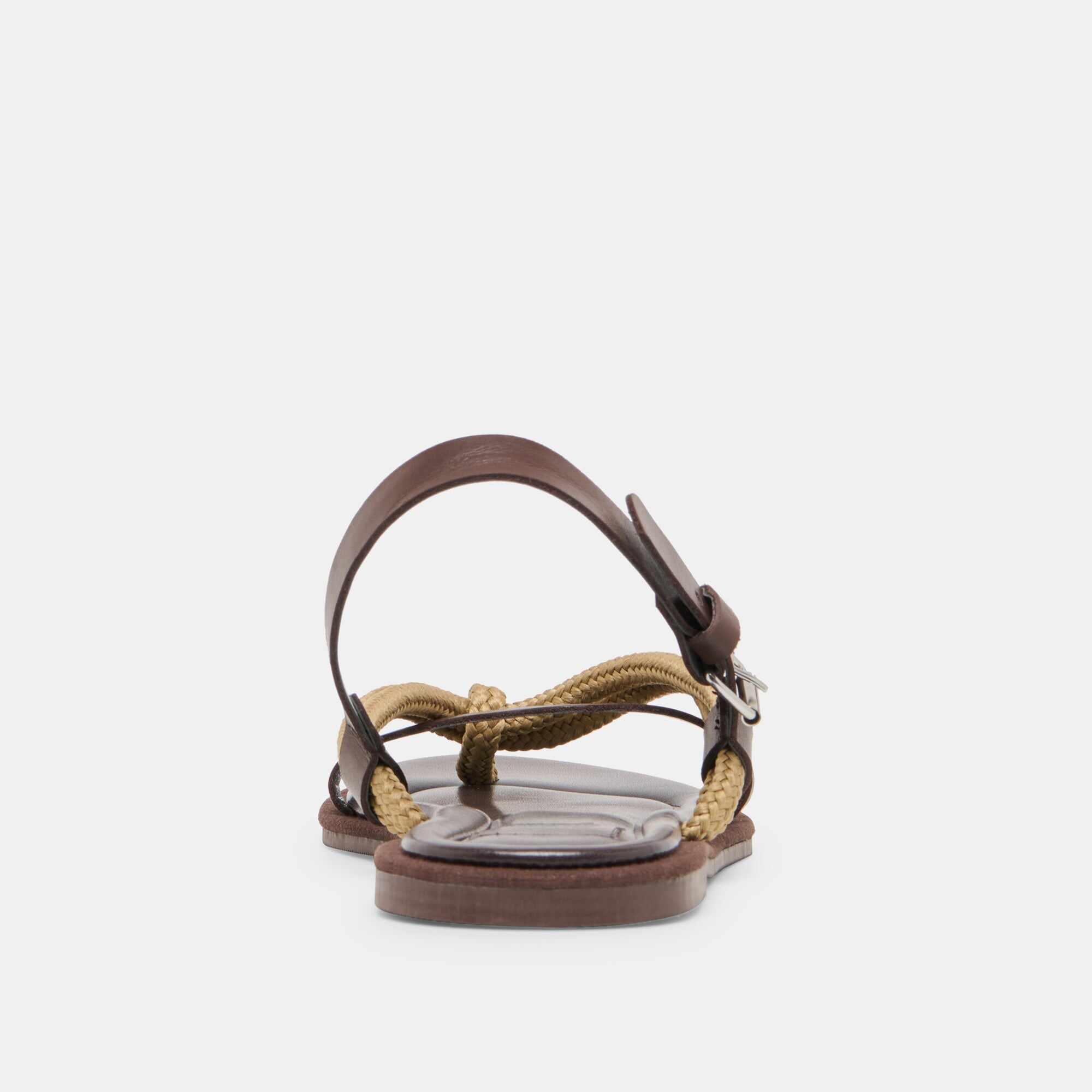 REED SANDALS DK BROWN LEATHER