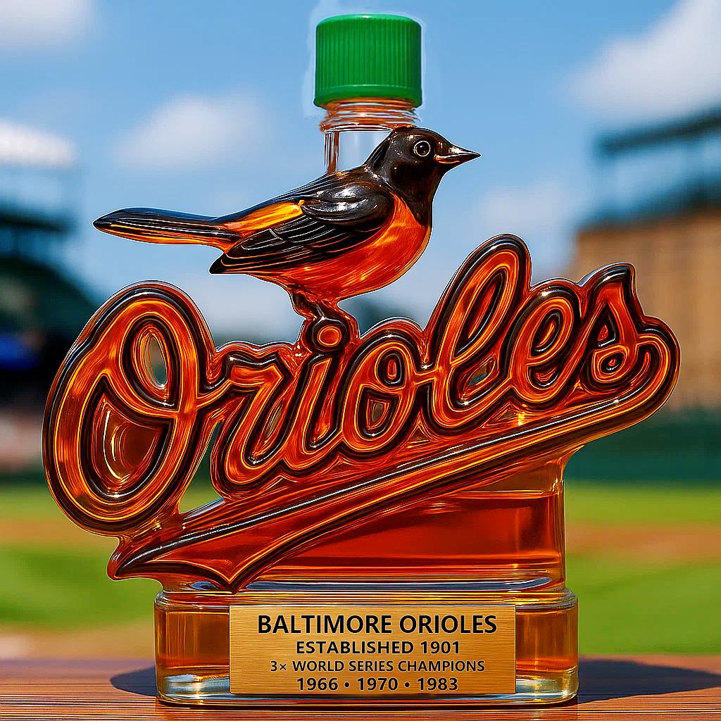 Baltimore Orioles Whiskey Bottle