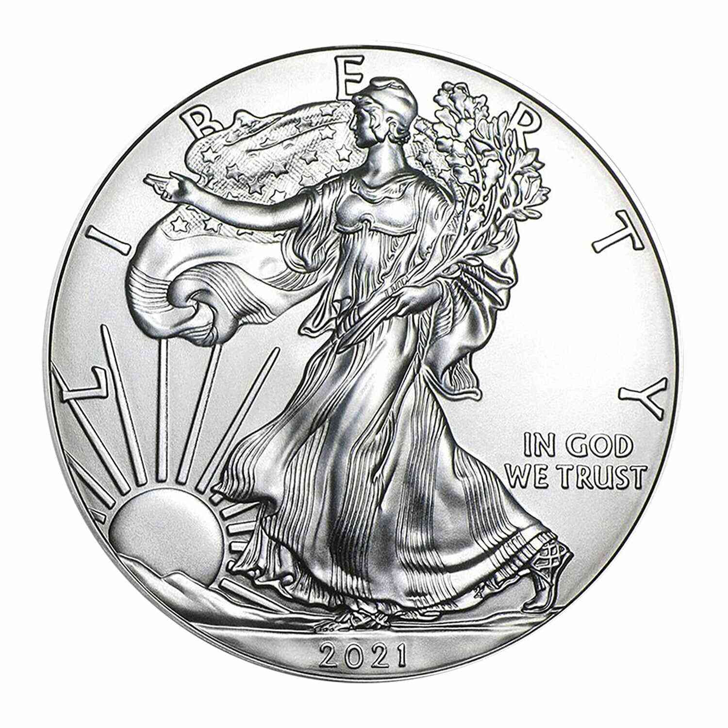 2021 $1 American Silver Eagle Brilliant Uncirculated (BU) - Type 1