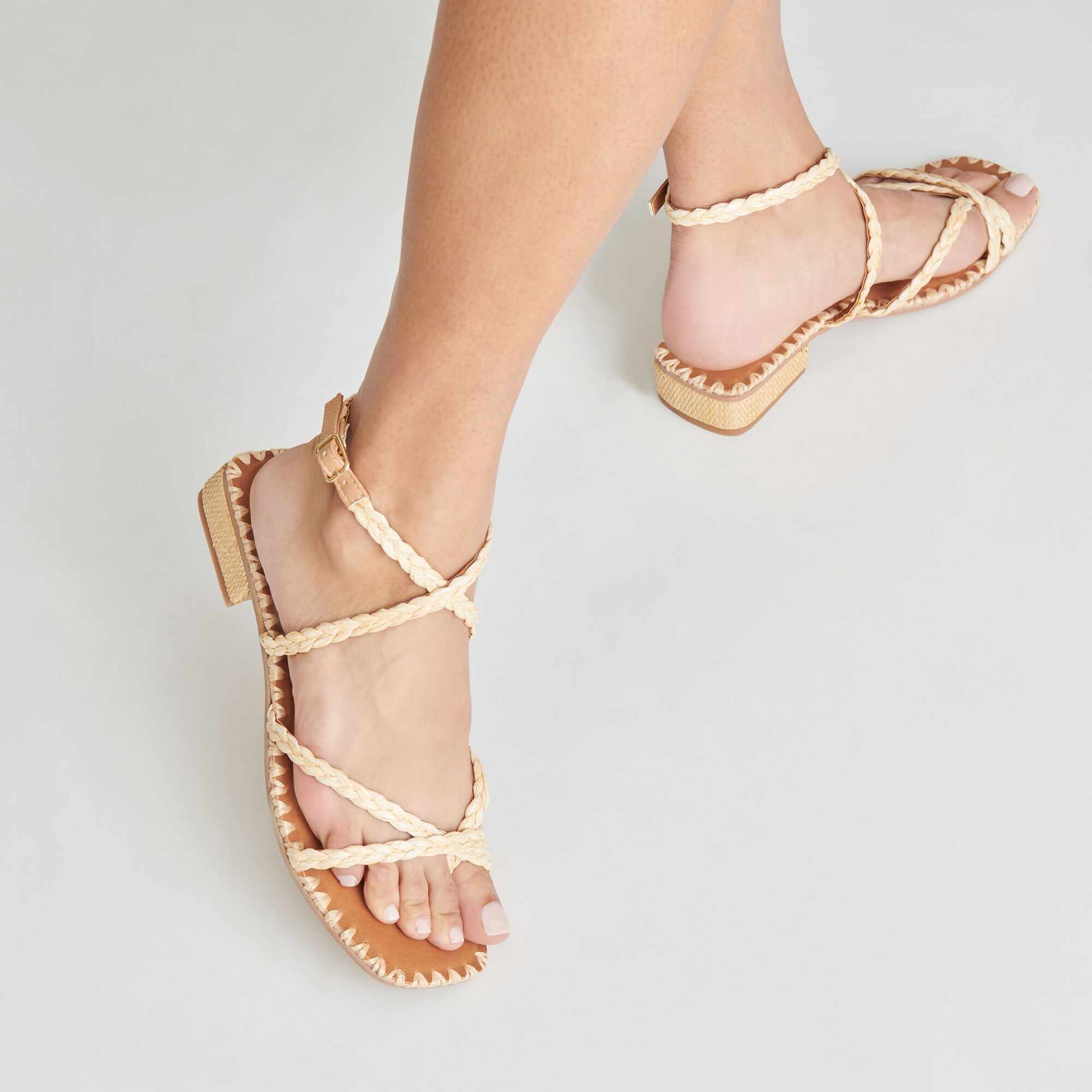 BRINN SANDALS LT NATURAL RAFFIA