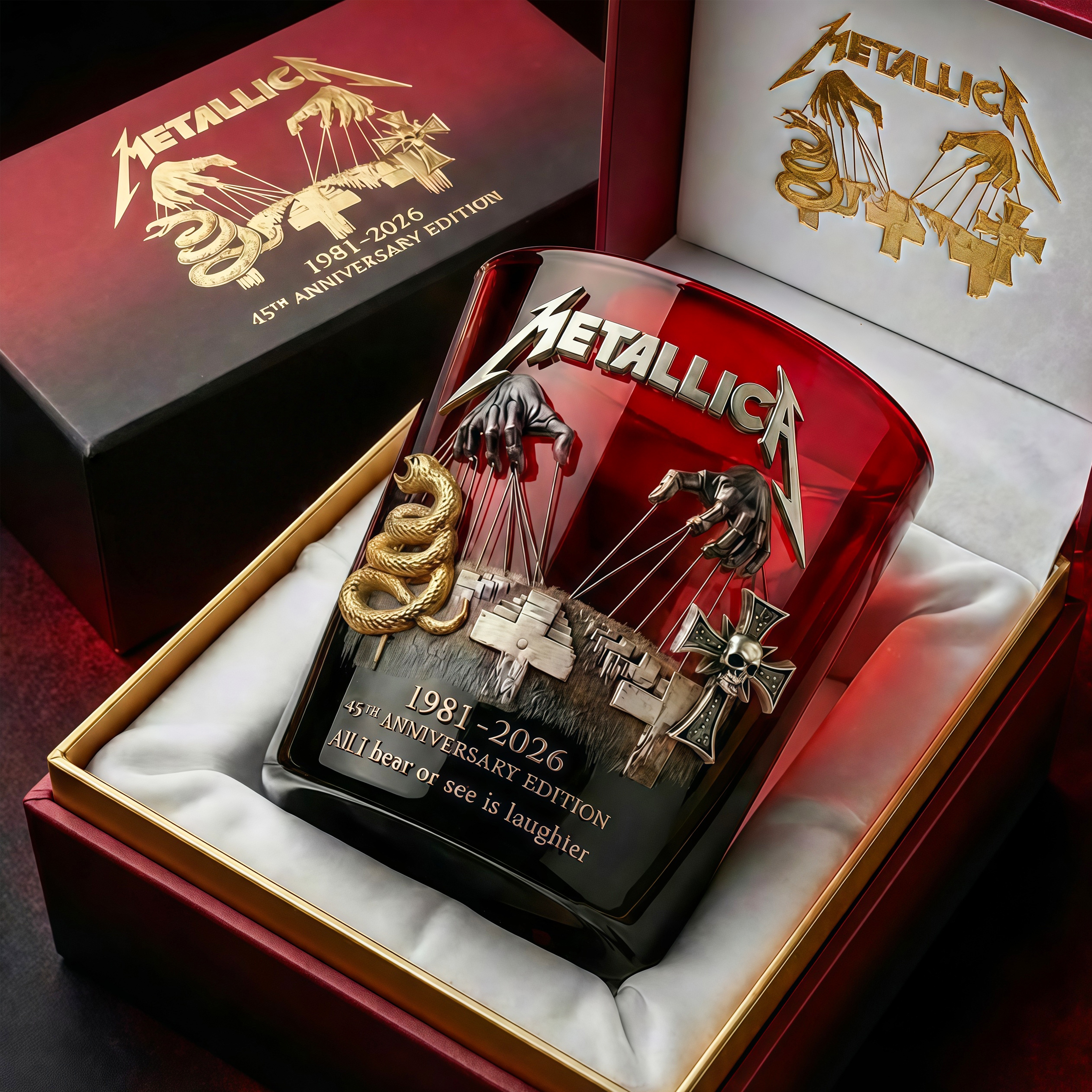 Metallica 45th Anniversary Commemorative Whiskey Glass