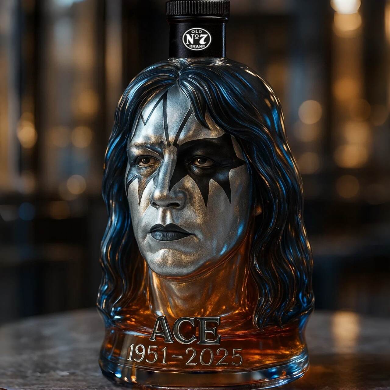 Ace Frehley Commemorative Whisky Bottle