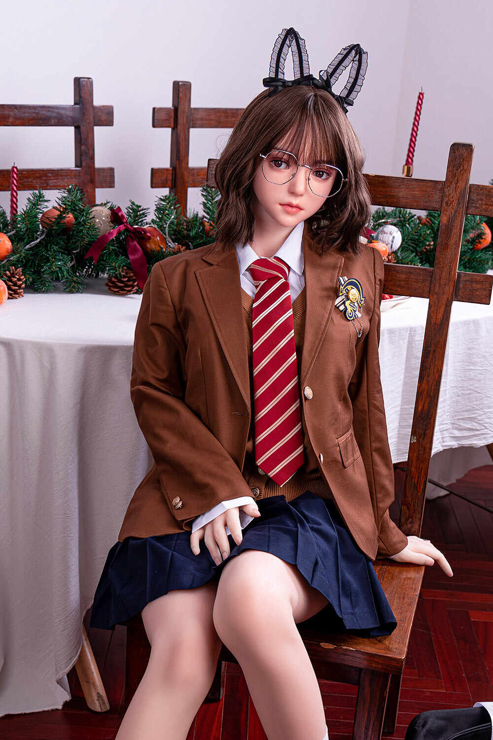 Euphemia 5ft34/ 163cm #66 Head Full Silicone Japanese Uniform Realistic Sex Doll