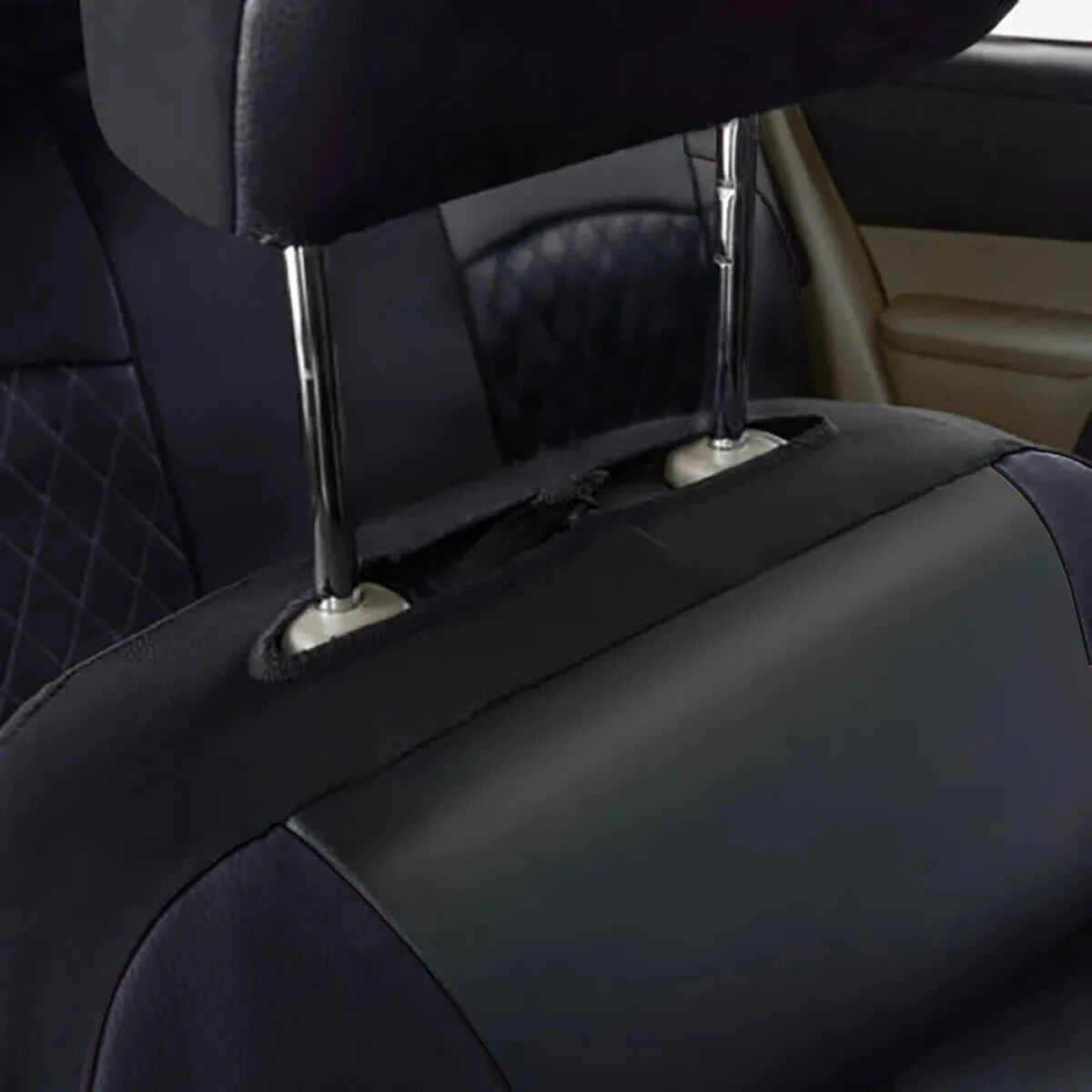 All-Season PU Leather Universal Seat Covers - 5-Seat Set