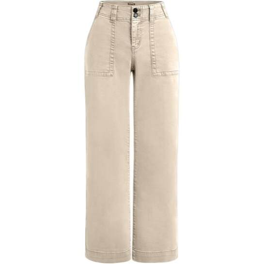 ⚡SPRING SALE⚡- Double Button Mid Waist Straight Leg Pants