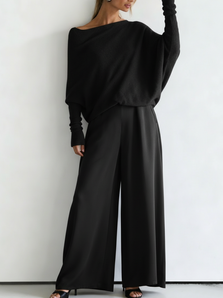 🔥Summer Arrivals🌟Minimalist Cozy Irregular Sweater And Jumpsuit Set