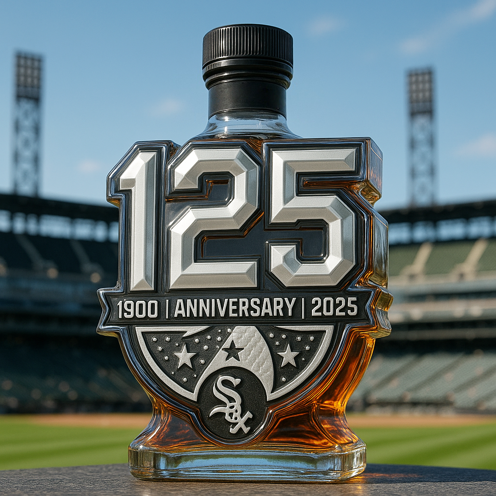 Chicago White Sox 125th Anniversary Whiskey Bottle