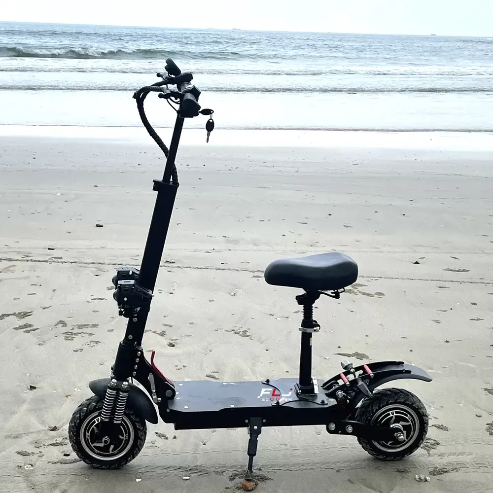 (🔥Limited Time Sale) T4 10inch 2400W E Scooter with Off Road Tire Foldable Dual Motor Electric scooter